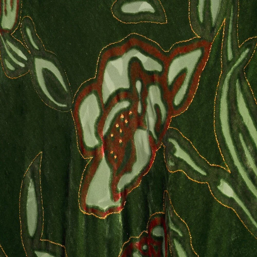 Citron Santa Monica Green Floral-Burnout Velvet Maxi Dress - Picture 6 of 9